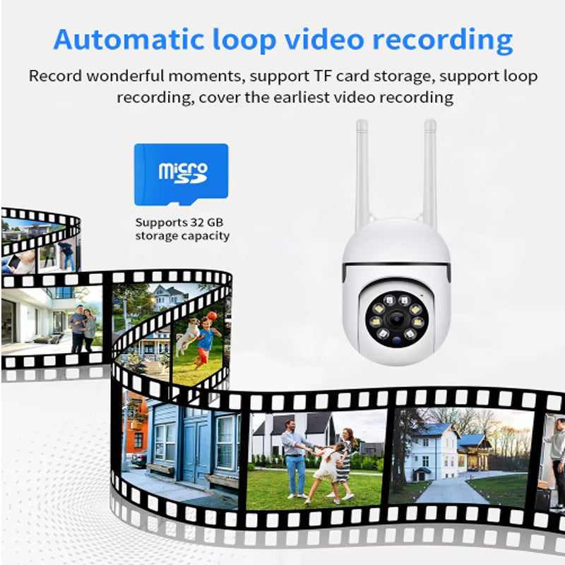 1080P WiFi Security Camera — Night Vision & PTZ Indoor Control
