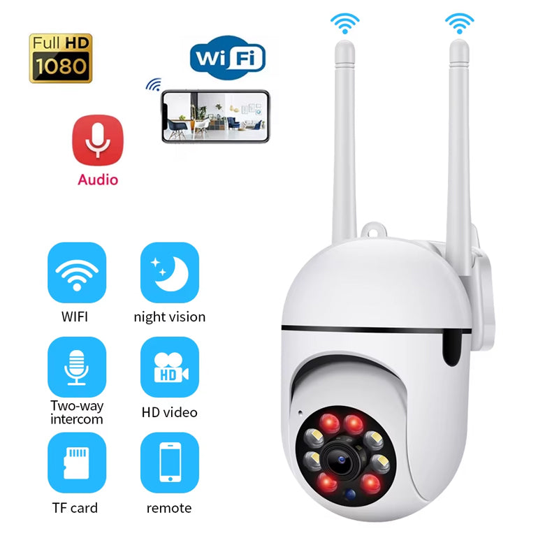 1080P WiFi Security Camera — Night Vision & PTZ Indoor Control