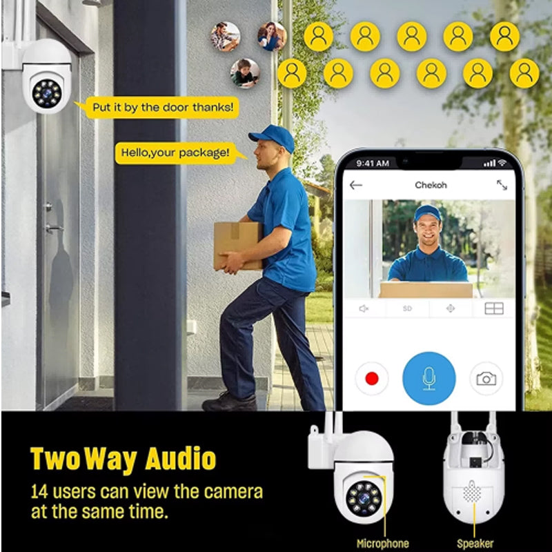 1080P WiFi Security Camera — Night Vision & PTZ Indoor Control